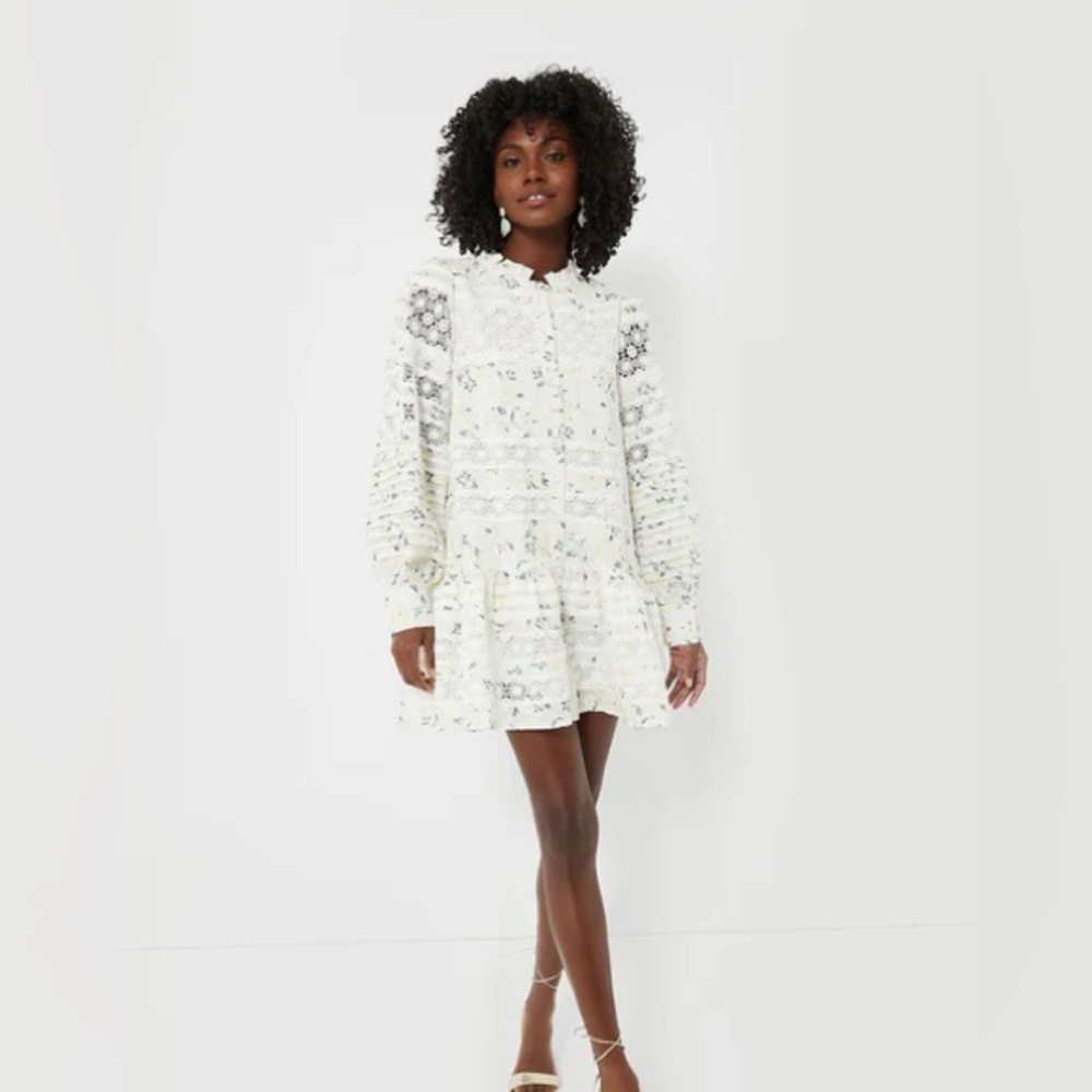 Tuckernuck small En Saison Lou lou white mini dress Elegant White Lace Dress